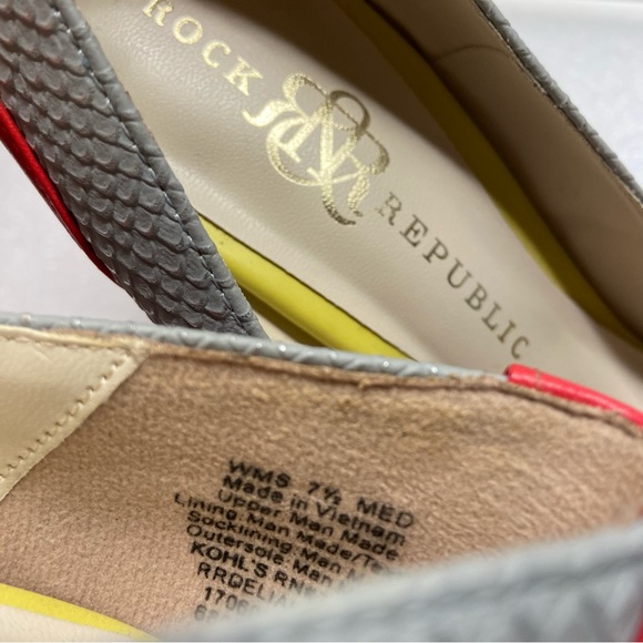 Rock Republic Multi-Colored Heels .. LIKE NEW! SIZE7.5 - Picture 5 of 7